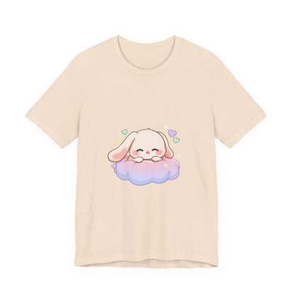 Kawaii Sleeping Bunny Tee, Cute Cloud Nap Unisex Shirt