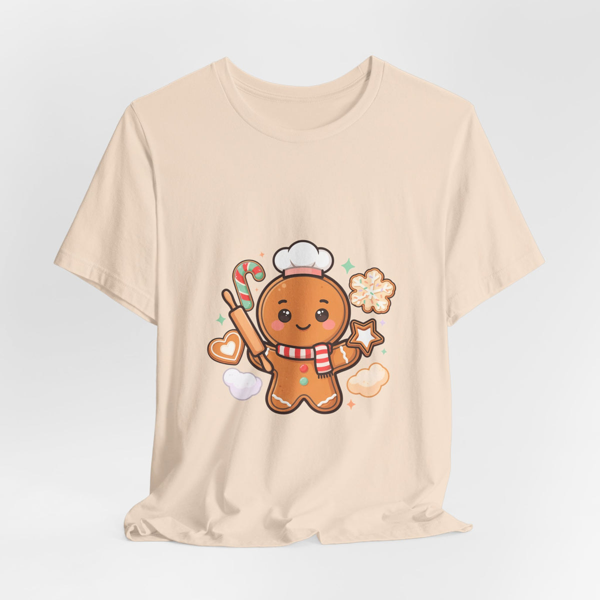 Gingerbread Baker Christmas Tee, Cute Kawaii Holiday Shirt