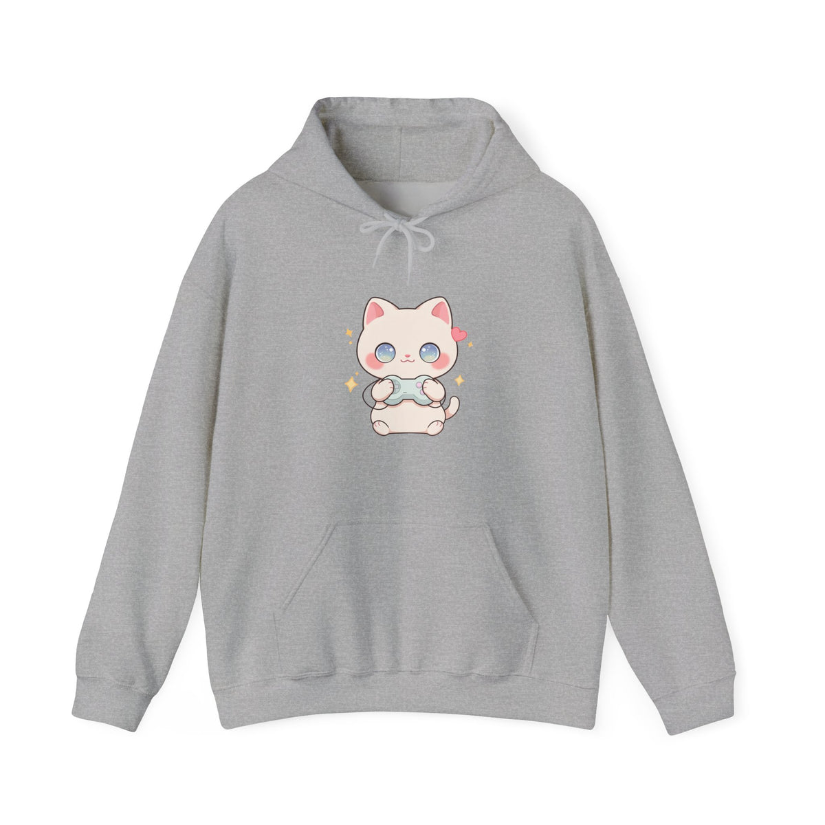 Kawaii Gamer Cat Hoodie for Cozy Gaming Nights