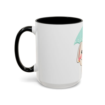 Kawaii Bunny Accent Coffee Mug for a Cheerful Desk