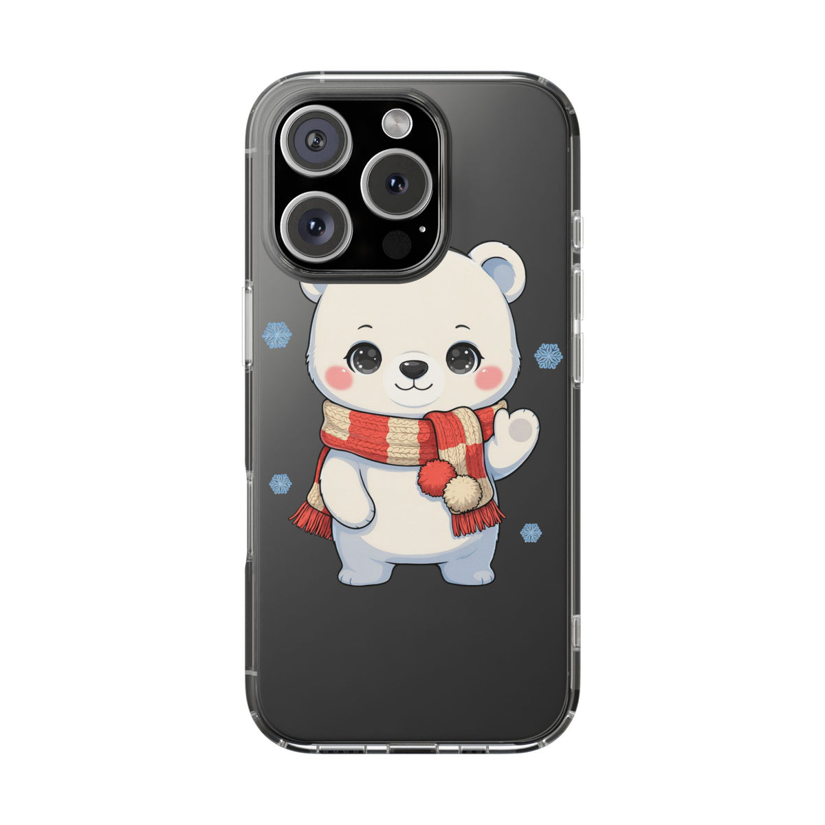 Kawaii Polar Bear Phone Case – Cozy Christmas Cub