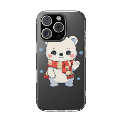 Kawaii Polar Bear Phone Case – Cozy Christmas Cub