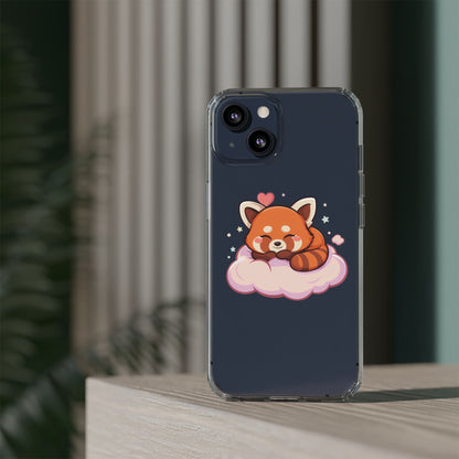 Cute Red Panda Phone Case, Dreamy Kawaii Cloud Art