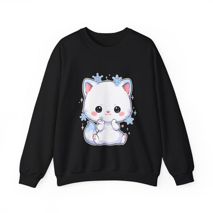 Kawaii Arctic Fox Sweatshirt for Cute Winter Animal Lovers