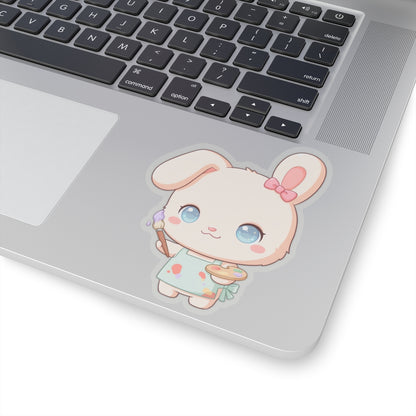 Kawaii Bunny Sticker for Art Lovers and Creative Journals
