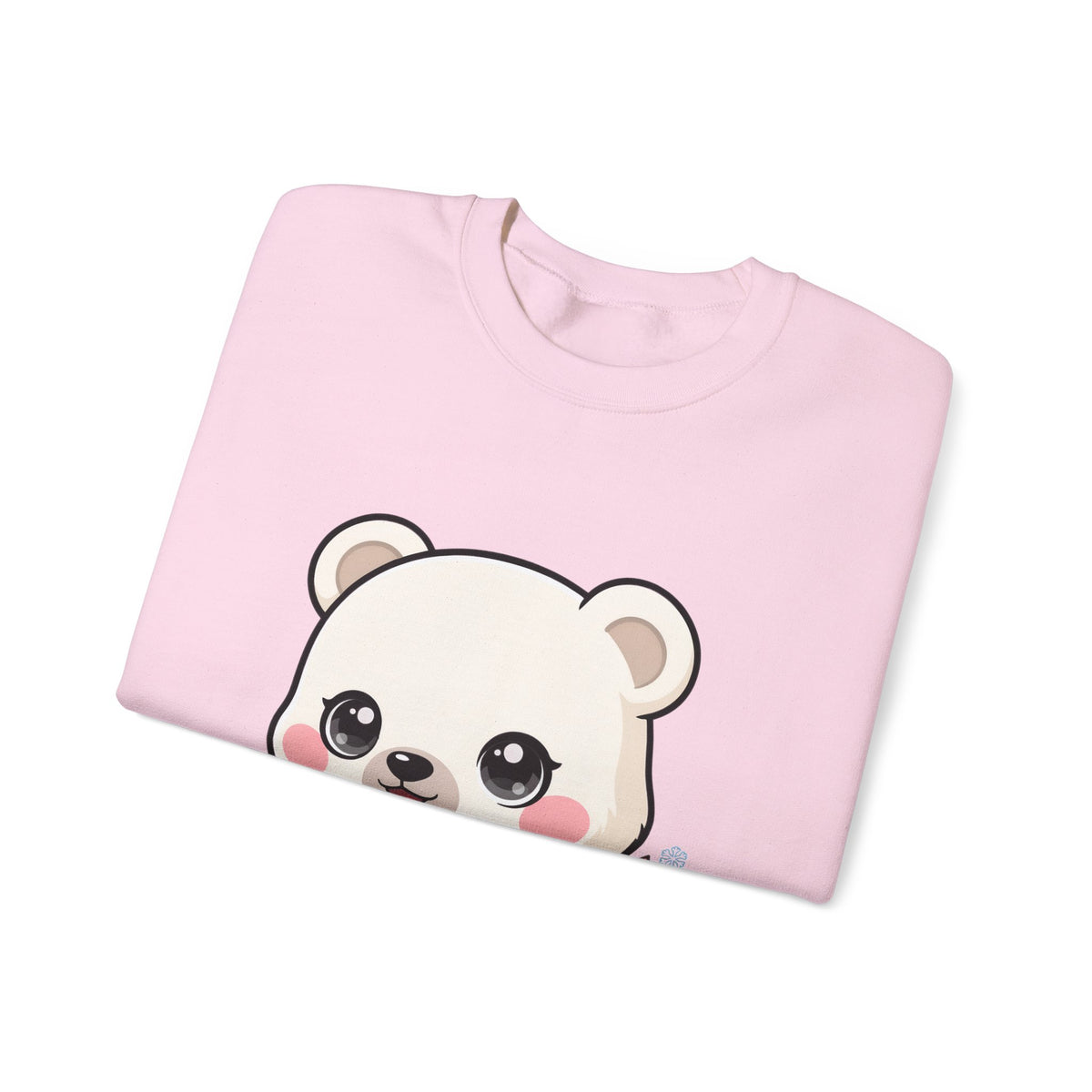 Cute Polar Bear Sweatshirt, Kawaii Ice Skating Cub