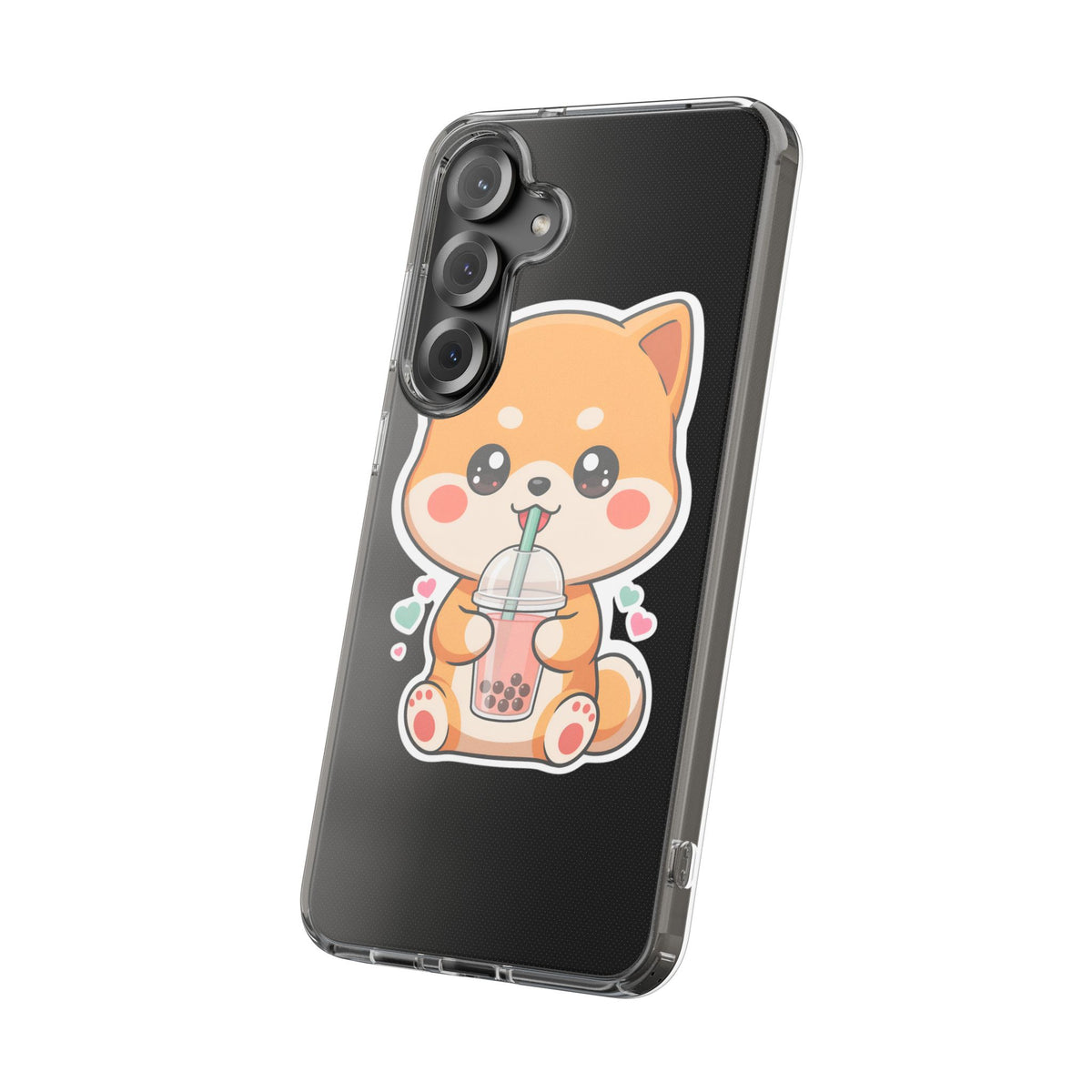Kawaii Shiba Inu Phone Case for Bubble Tea Lovers