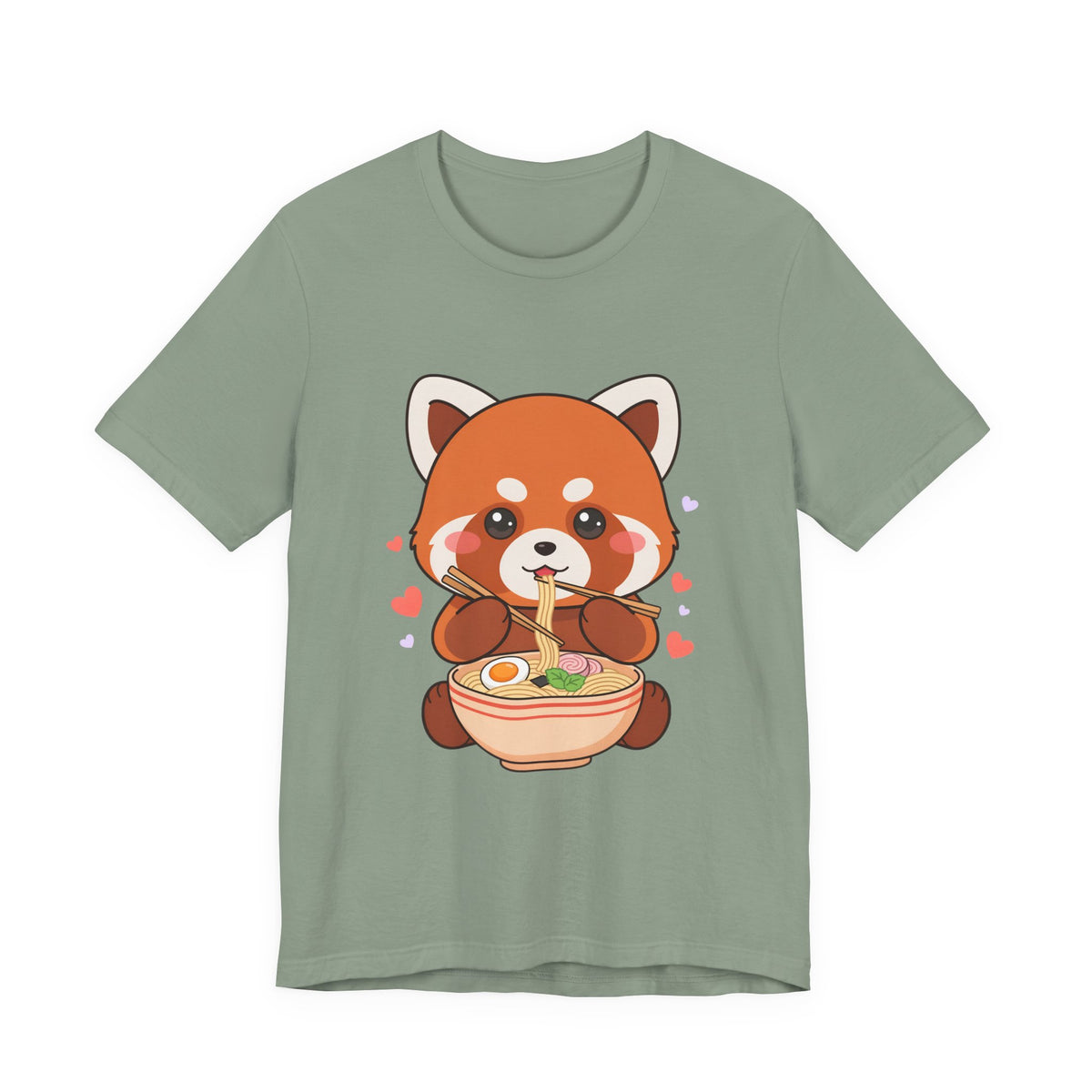 Kawaii Red Panda Ramen T-Shirt for Cozy Foodie Style