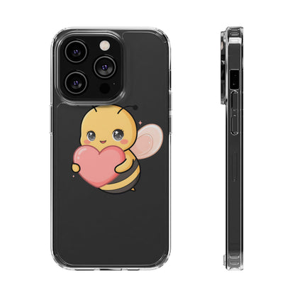 Kawaii Bee Clear Impact-Resistant Phone Case