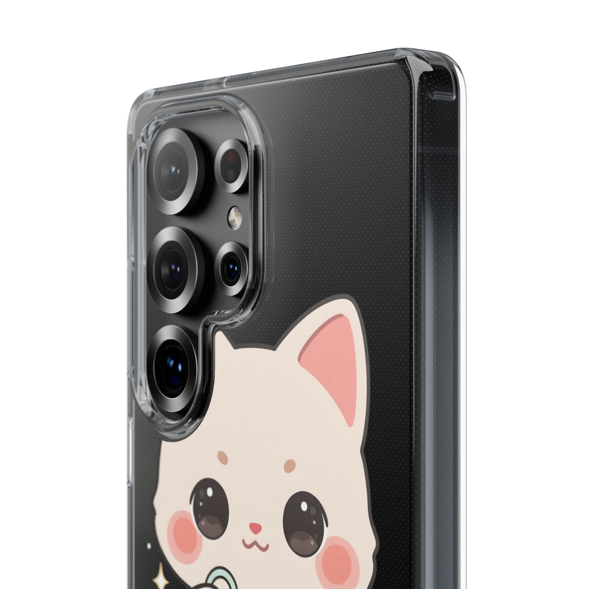 Kawaii Cat Phone Case, Cute Plant Lover Gift