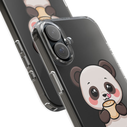 Kawaii Panda Latte Clear Impact-Resistant Case