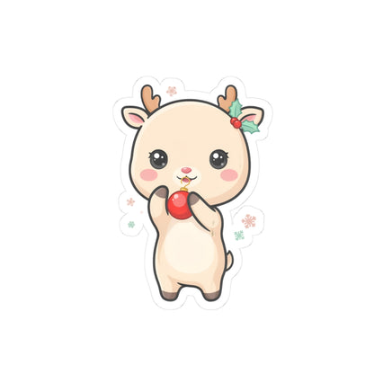 Christmas Reindeer Sticker for Cute Holiday Gifting