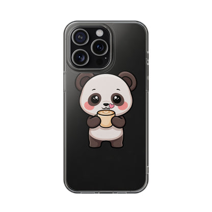 Kawaii Panda Latte Clear Impact-Resistant Case
