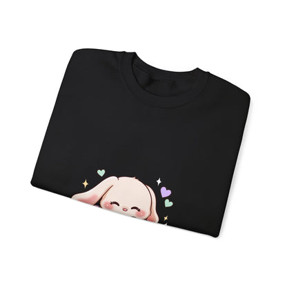 Kawaii Bunny Sweatshirt, Sleeping Cloud Chibi Crewneck
