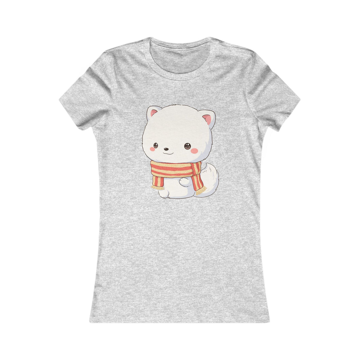Kawaii Arctic Fox Christmas Tee for Cozy Holiday Fans