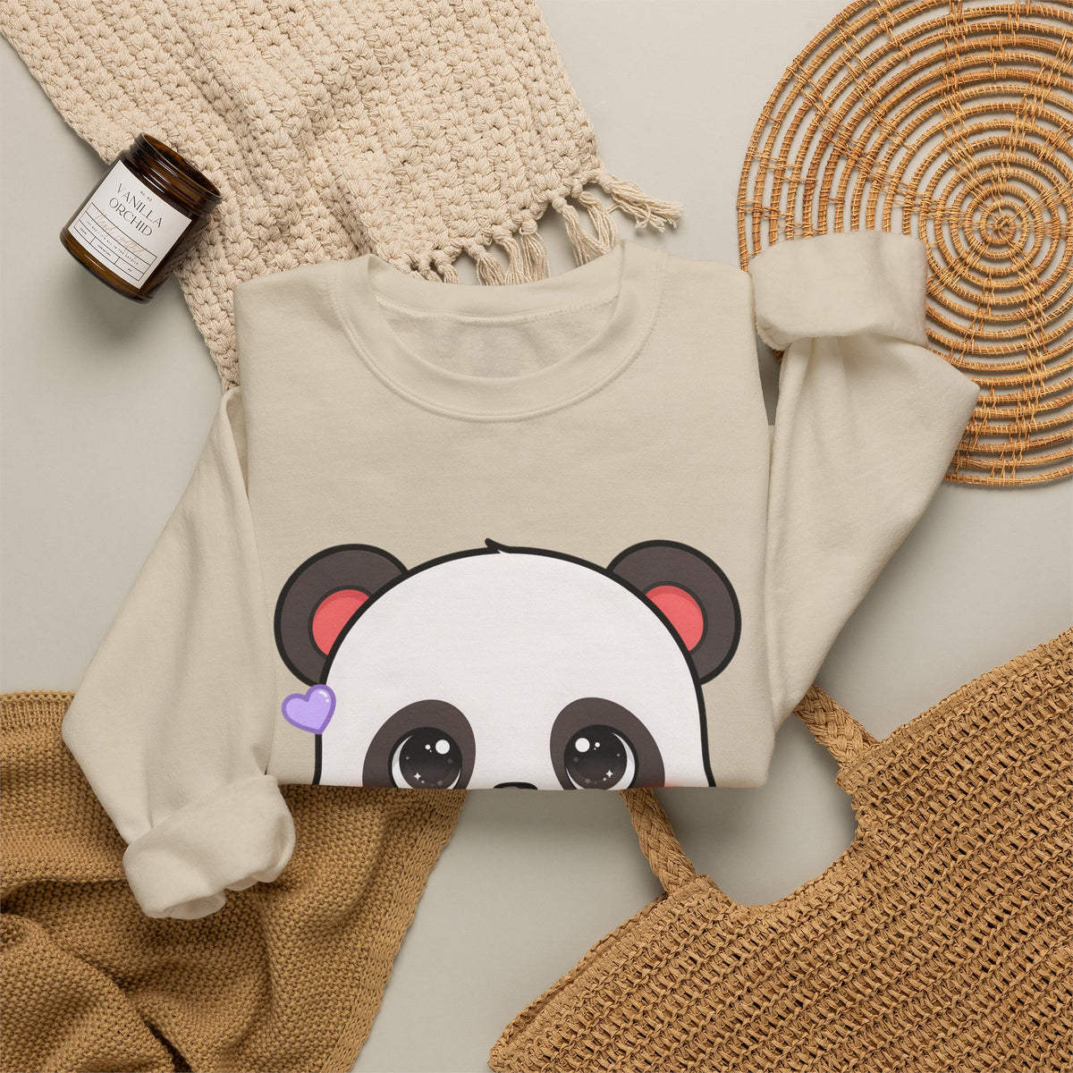 Cute Gamer Panda Sweatshirt for Cozy Gaming Nights
