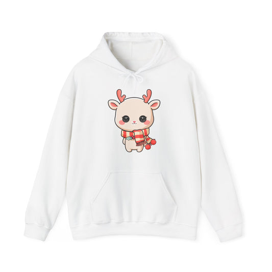 Kawaii Reindeer Christmas Hoodie for Cute Holiday Fans