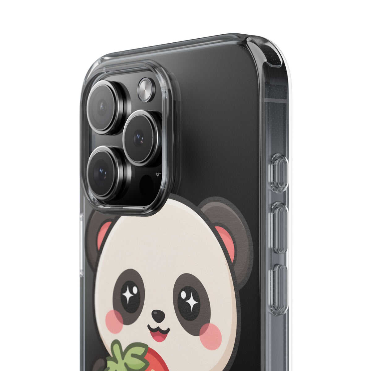 Kawaii Panda Phone Case, Sweet Strawberry Gift