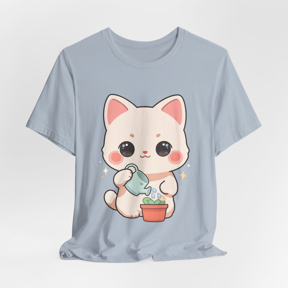 Kawaii Cat Gardening T-Shirt for Plant Lovers