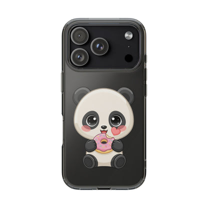 Kawaii Panda Phone Case with Donut