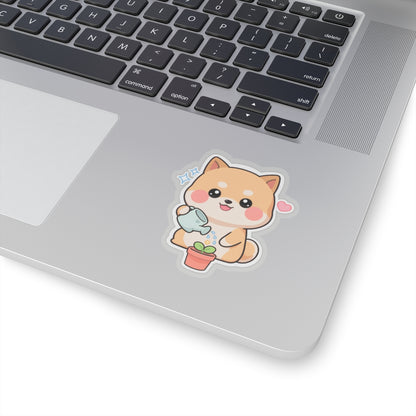 Shiba Inu Plant Lover Sticker for Cute Decor