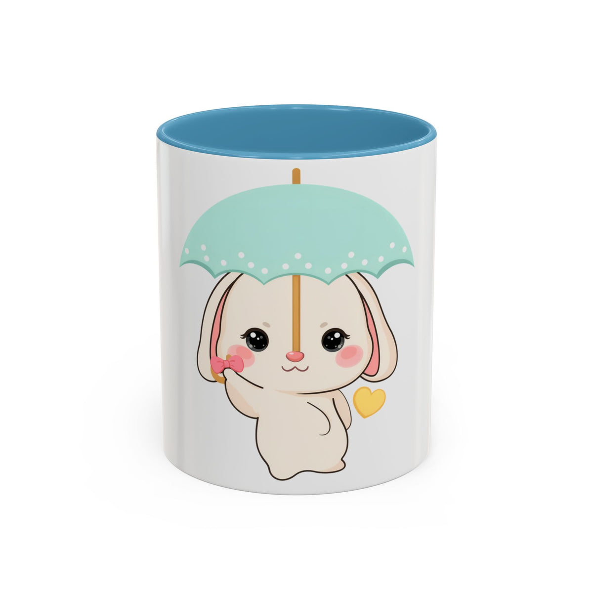 Kawaii Bunny Accent Coffee Mug for a Cheerful Desk