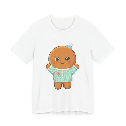 Kawaii Gingerbread Man Christmas Tee for Holiday Cheer