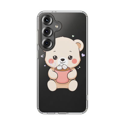 Kawaii Polar Bear Phone Case with Hot Cocoa