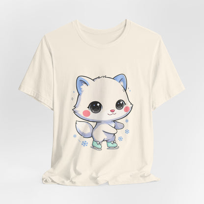 Kawaii Arctic Fox T-Shirt for Winter Gift Giving