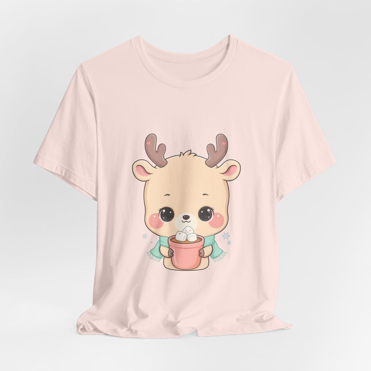 Kawaii Reindeer T-Shirt for Cozy Cocoa Season