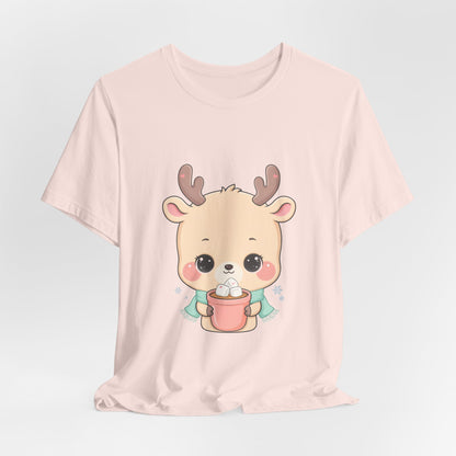 Kawaii Reindeer T-Shirt for Cozy Cocoa Season