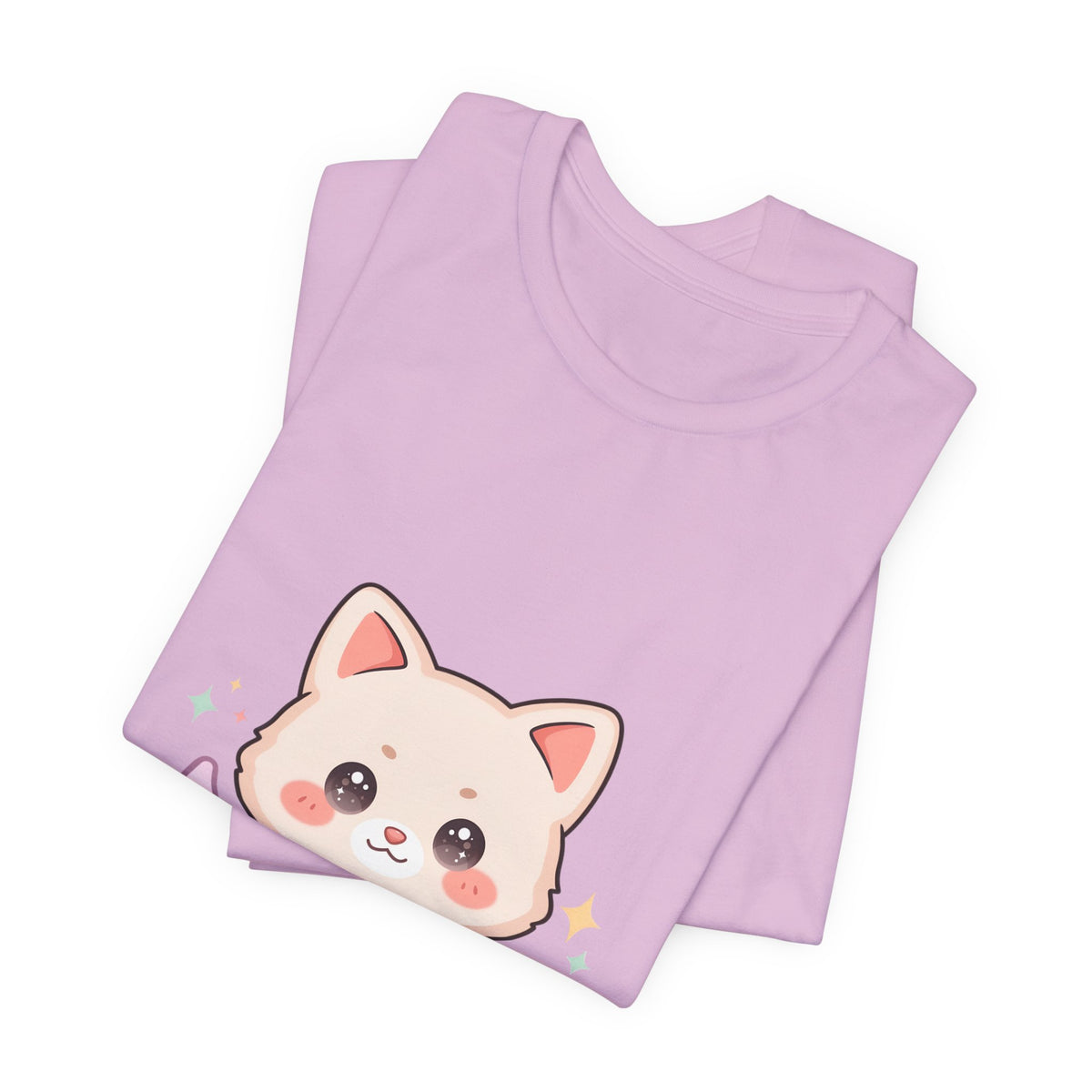 Kawaii Cat Moon T-Shirt for Cozy Night Owls