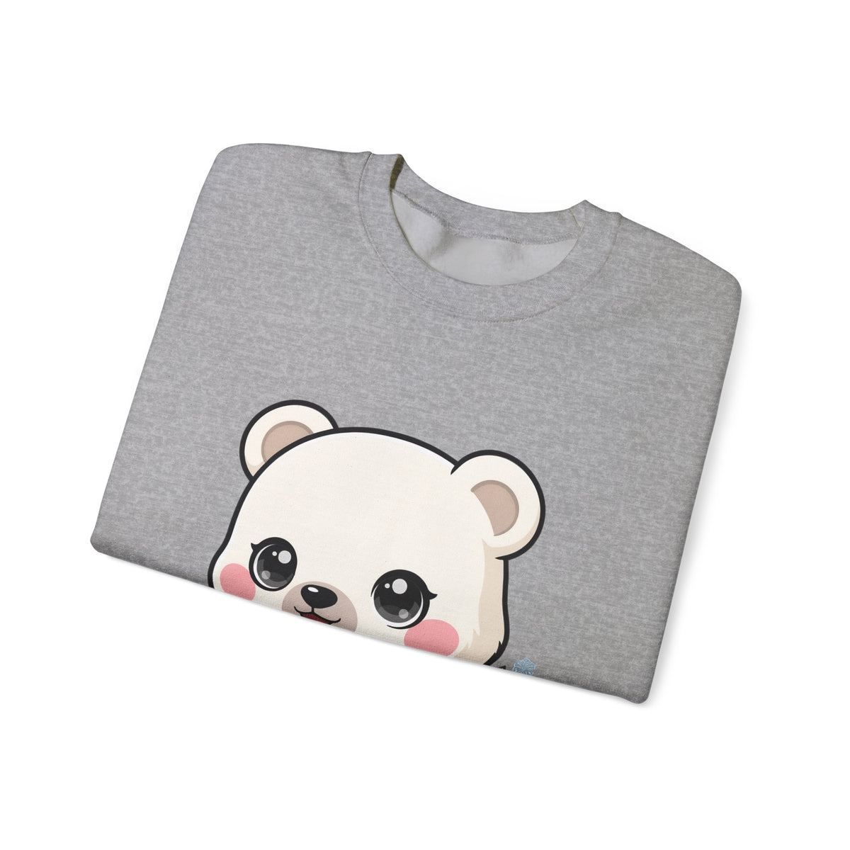 Cute Polar Bear Sweatshirt, Kawaii Ice Skating Cub