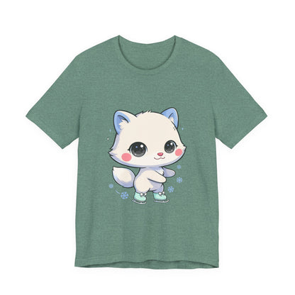 Kawaii Arctic Fox T-Shirt for Winter Gift Giving