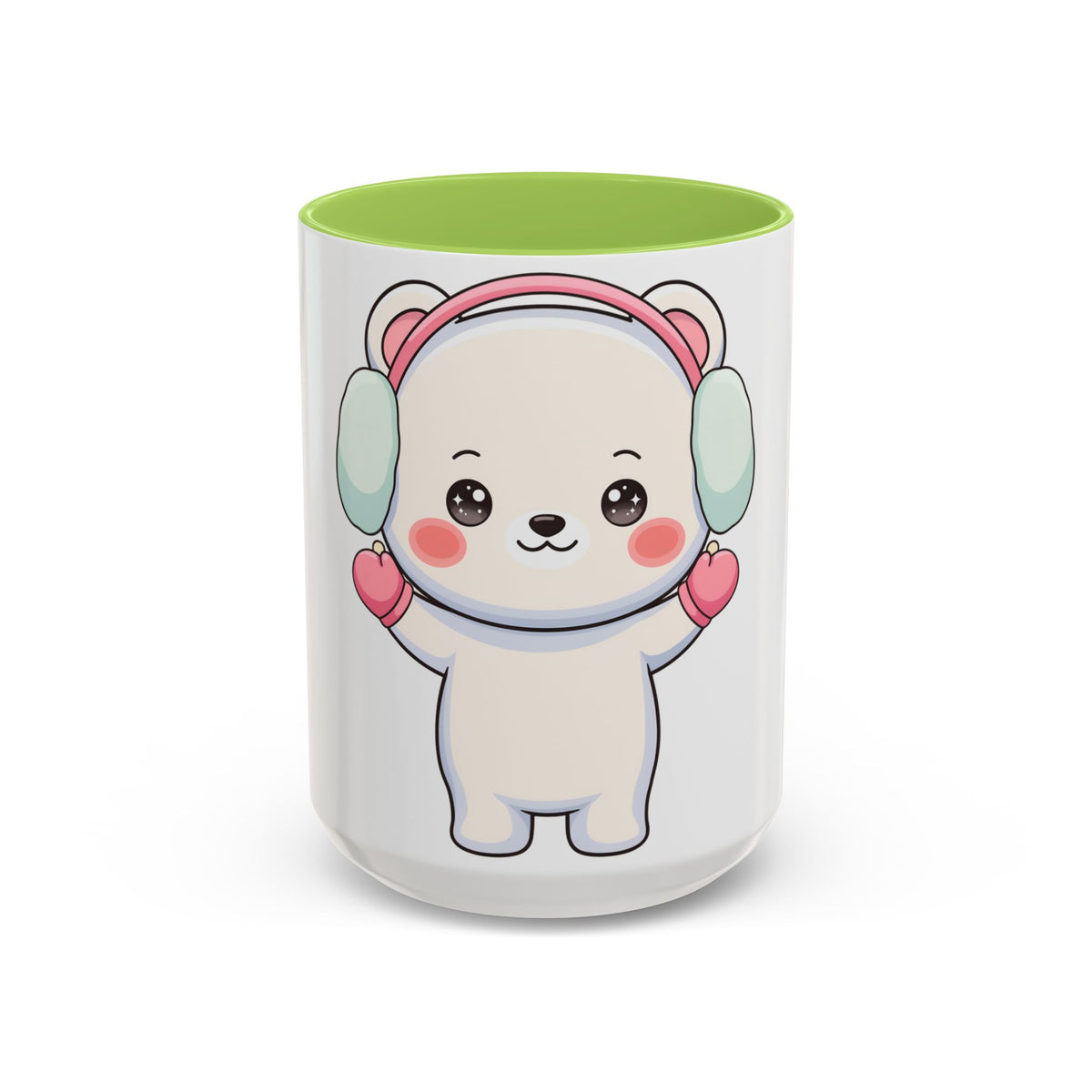 Kawaii Polar Bear Mug, Cute Winter Accent Coffee Mug