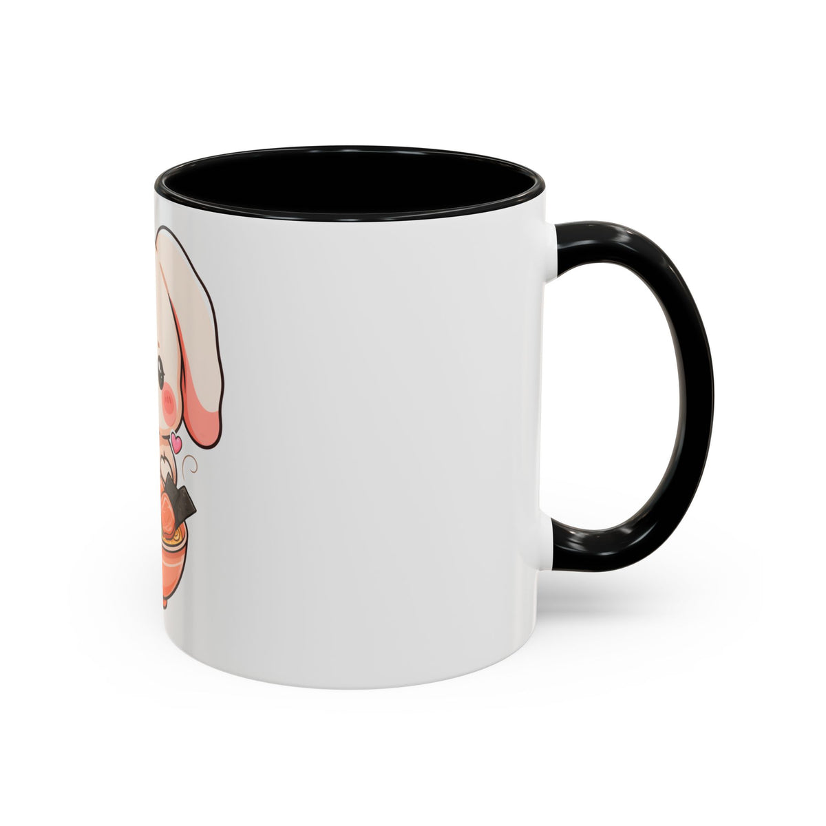 Kawaii Ramen Bunny Accent Coffee Mug, 11 oz or 15 oz