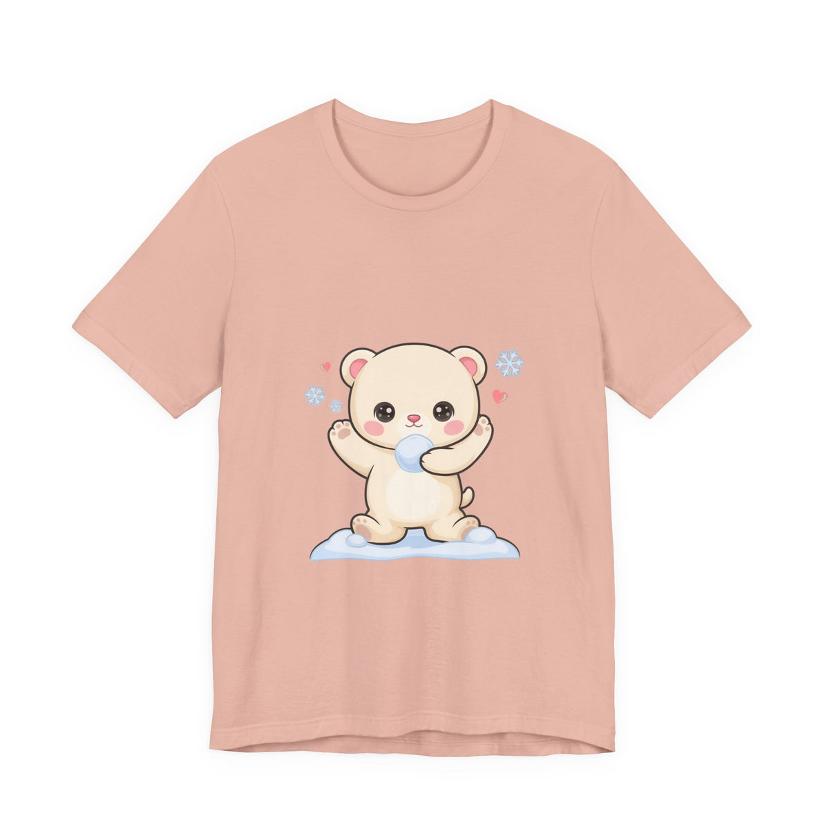 Kawaii Polar Bear Tee, Cute Snow Day Unisex Shirt