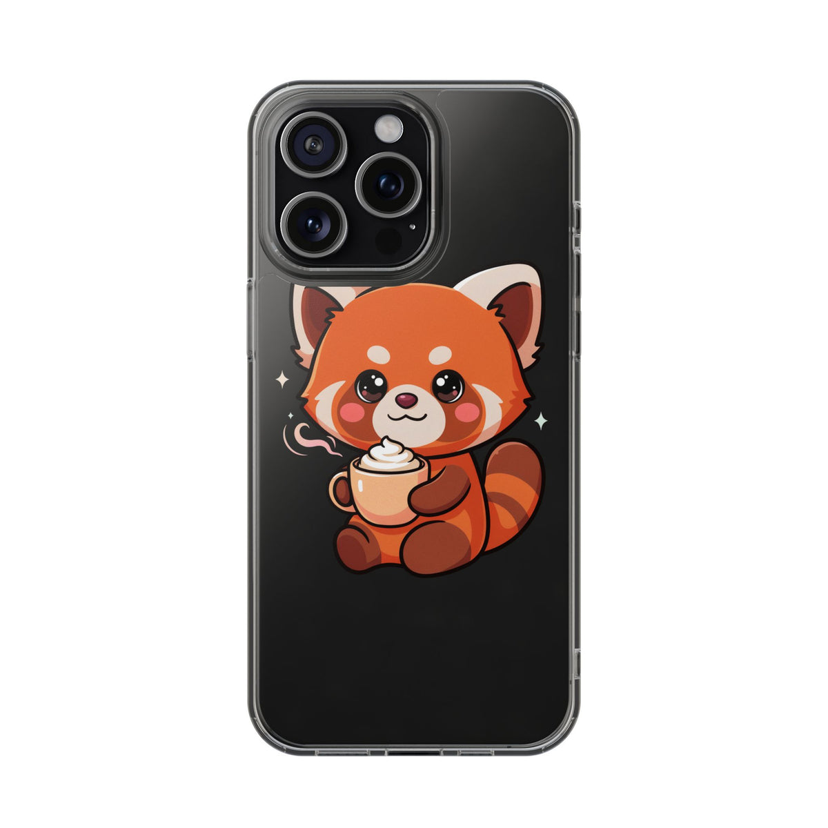 Kawaii Red Panda Phone Case with Latte