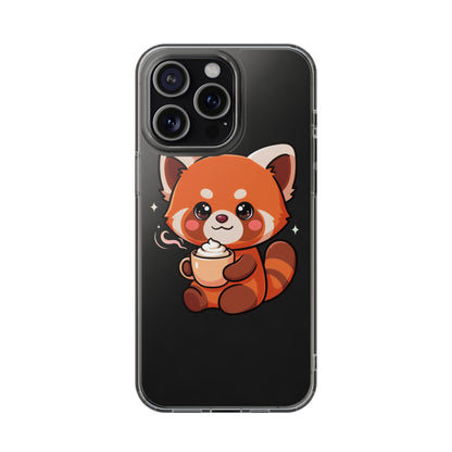 Kawaii Red Panda Phone Case with Latte