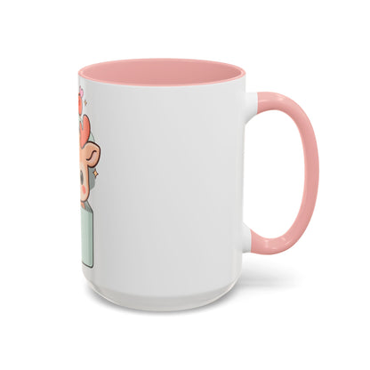 Kawaii Reindeer Christmas Mug, 11oz or 15oz Accent Coffee Mug