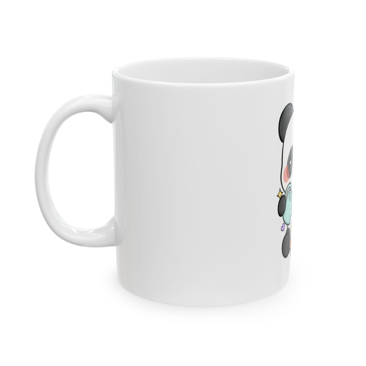 Cute Panda Mug, Kawaii Plant Lover Ceramic Coffee Mug