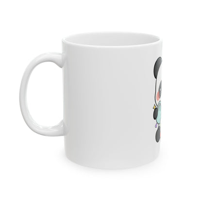 Cute Panda Mug, Kawaii Plant Lover Ceramic Coffee Mug
