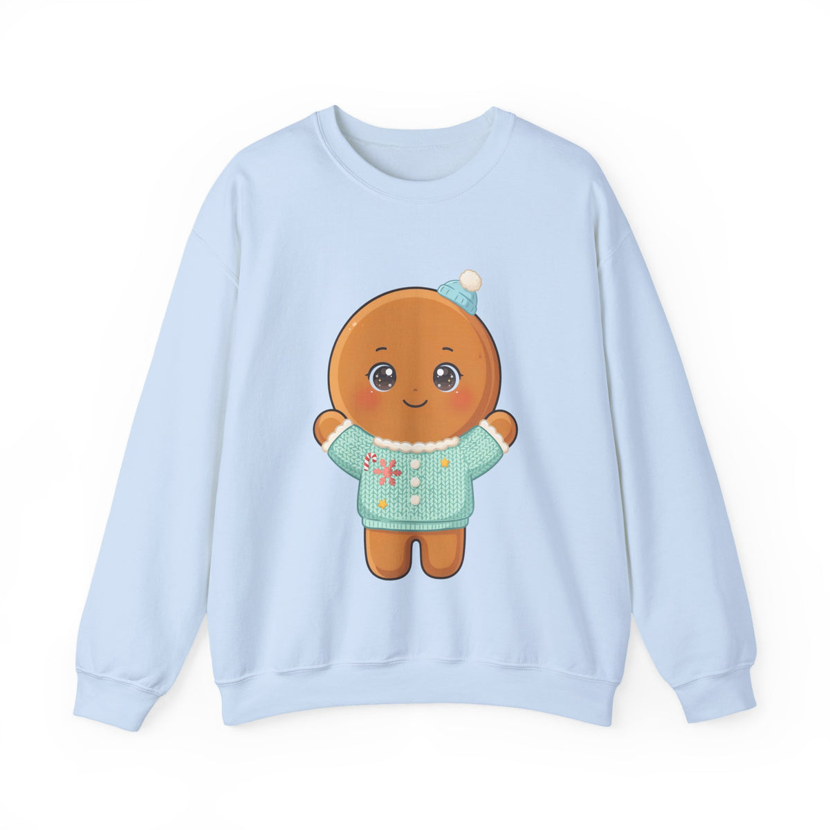 Kawaii Gingerbread Sweatshirt, Cute Christmas Crewneck