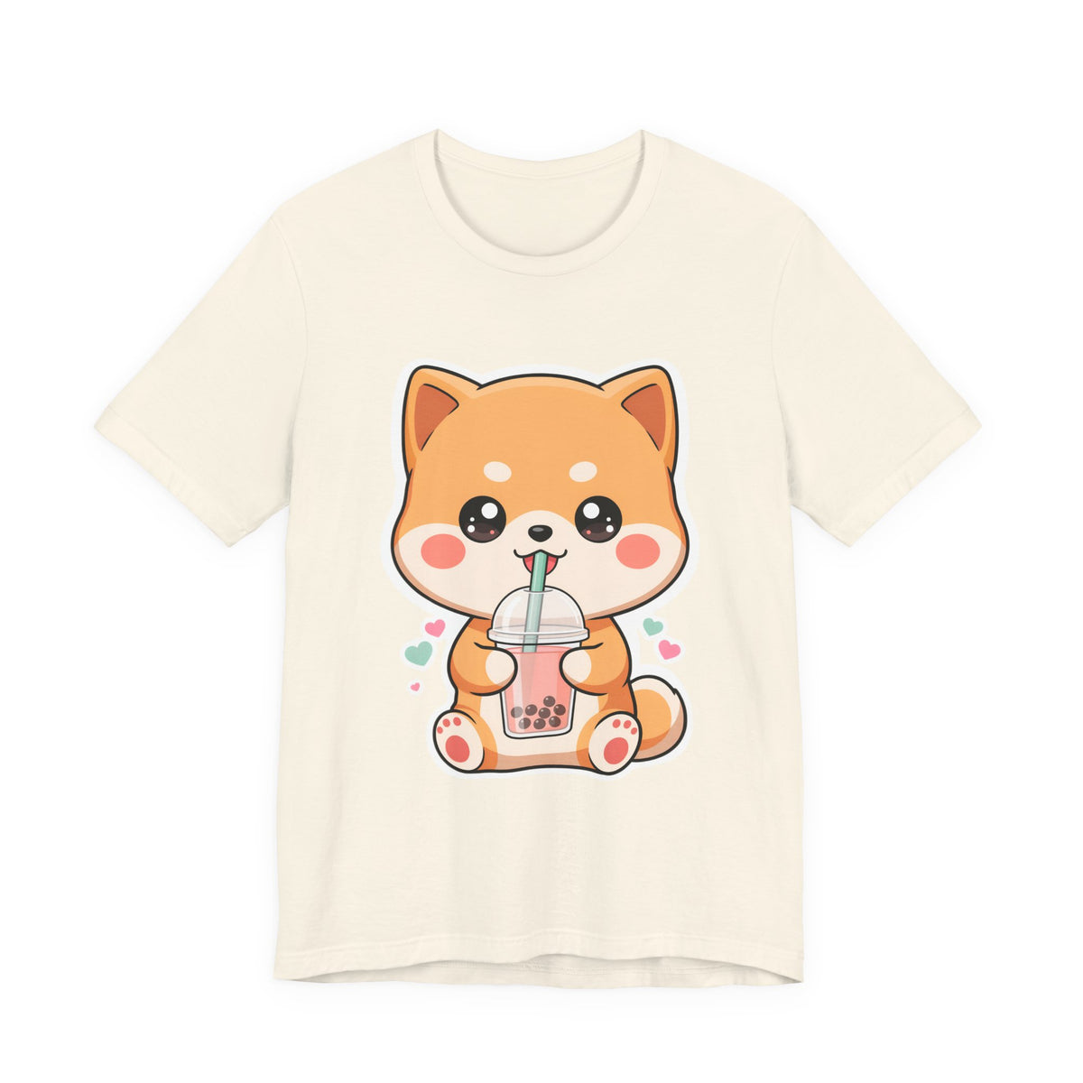 Kawaii Shiba Bubble Tea T-Shirt for Boba Lovers