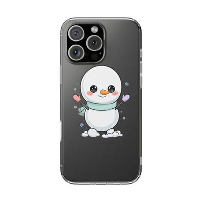 Kawaii Snowman Clear Impact-Resistant Case