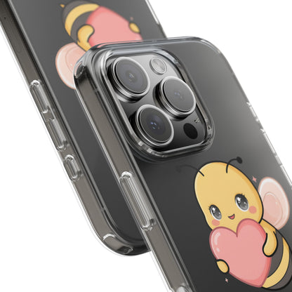 Kawaii Bee Clear Impact-Resistant Phone Case