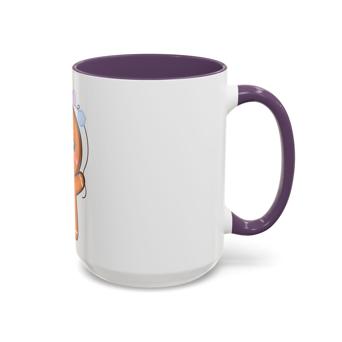 Gingerbread Man Accent Coffee Mug, Cute Kawaii Holiday Gift