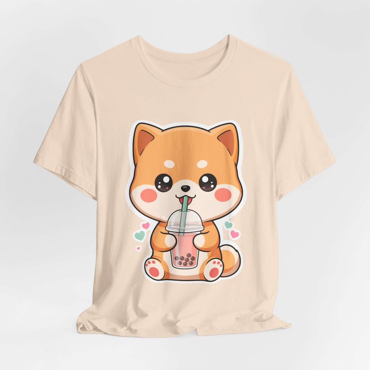 Kawaii Shiba Bubble Tea T-Shirt for Boba Lovers