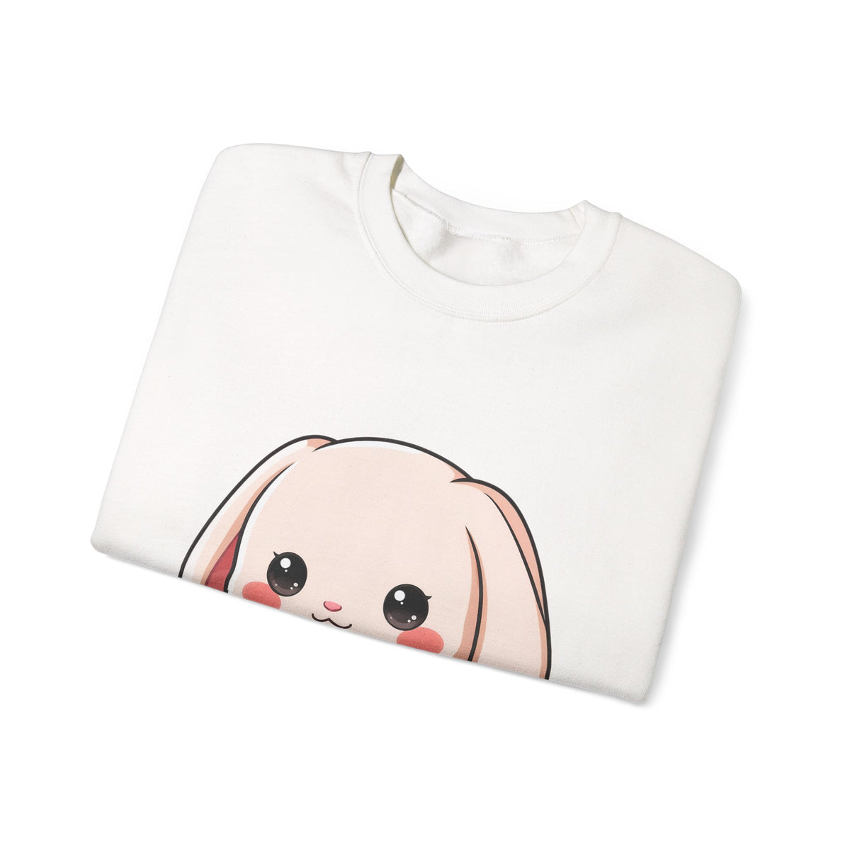 Kawaii Bunny Sweatshirt, Cute Heart Hug Crewneck