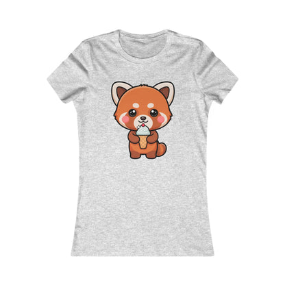 Kawaii Red Panda Ice Cream Women's Favorite Tee